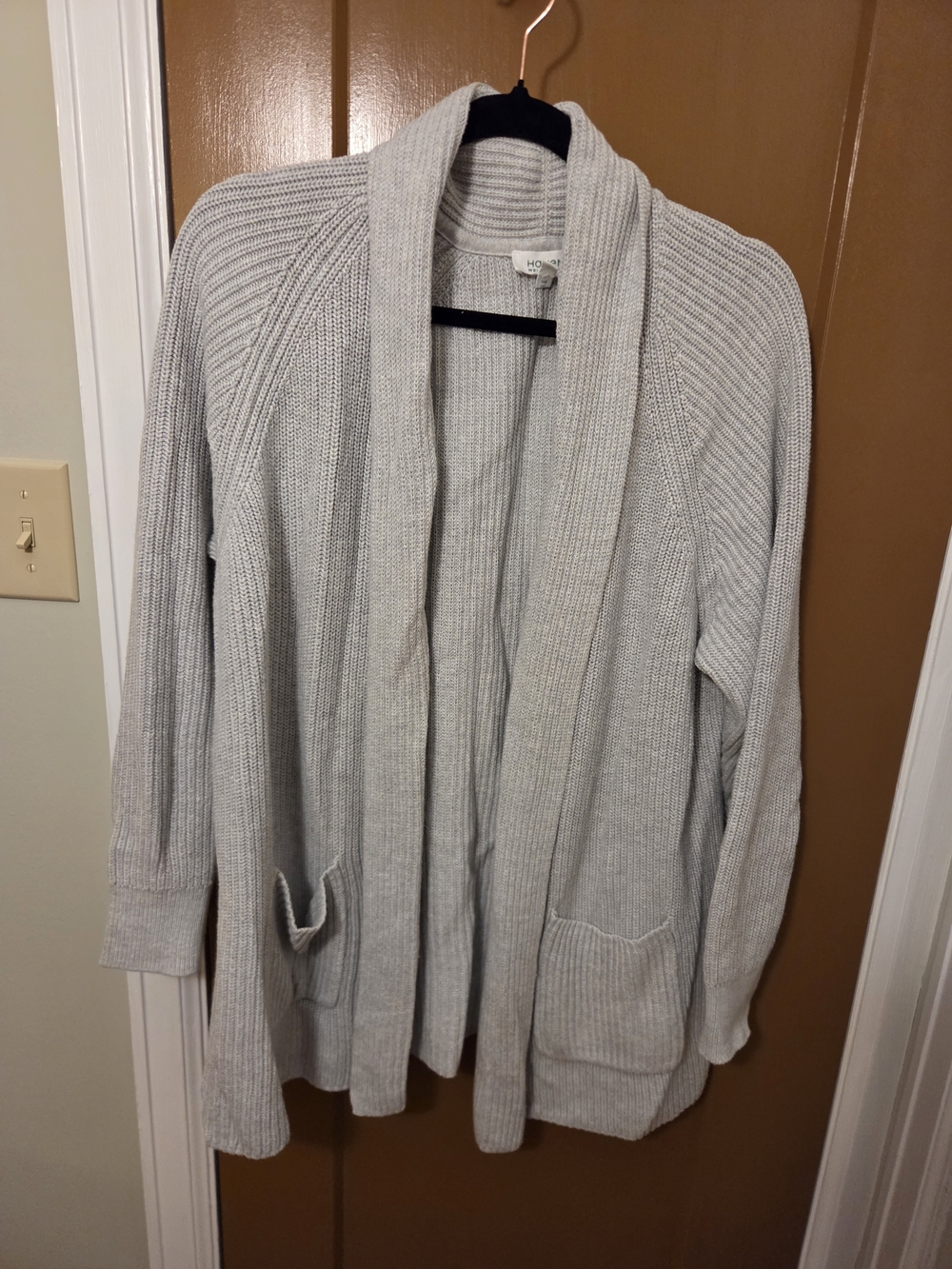 Haven Well Within Shawl Collar Cardigan - Light Gray